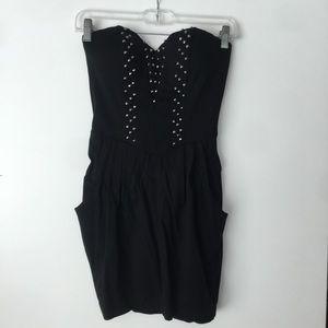 Strapless, Studded LBD with Pockets